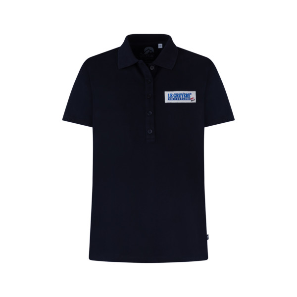 Women's blue polo shirt