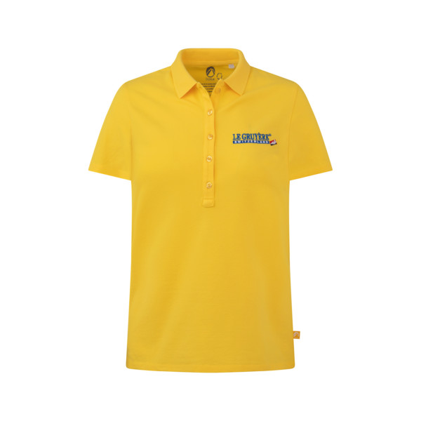 Women's yellow polo shirt